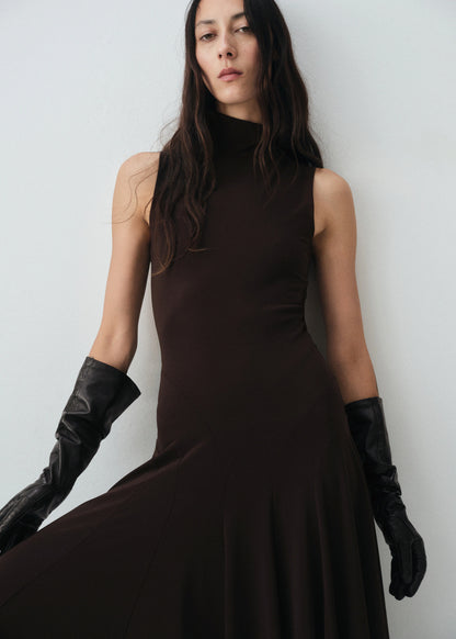 Godet Dress With Back Opening