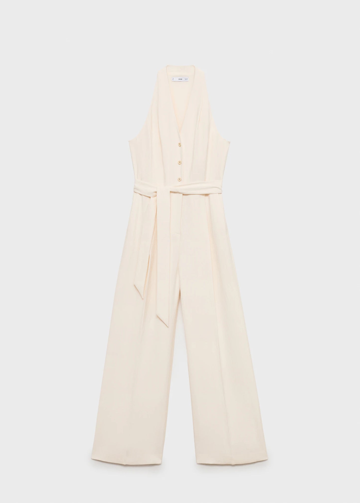 Halter Neck Jumpsuit With Belt