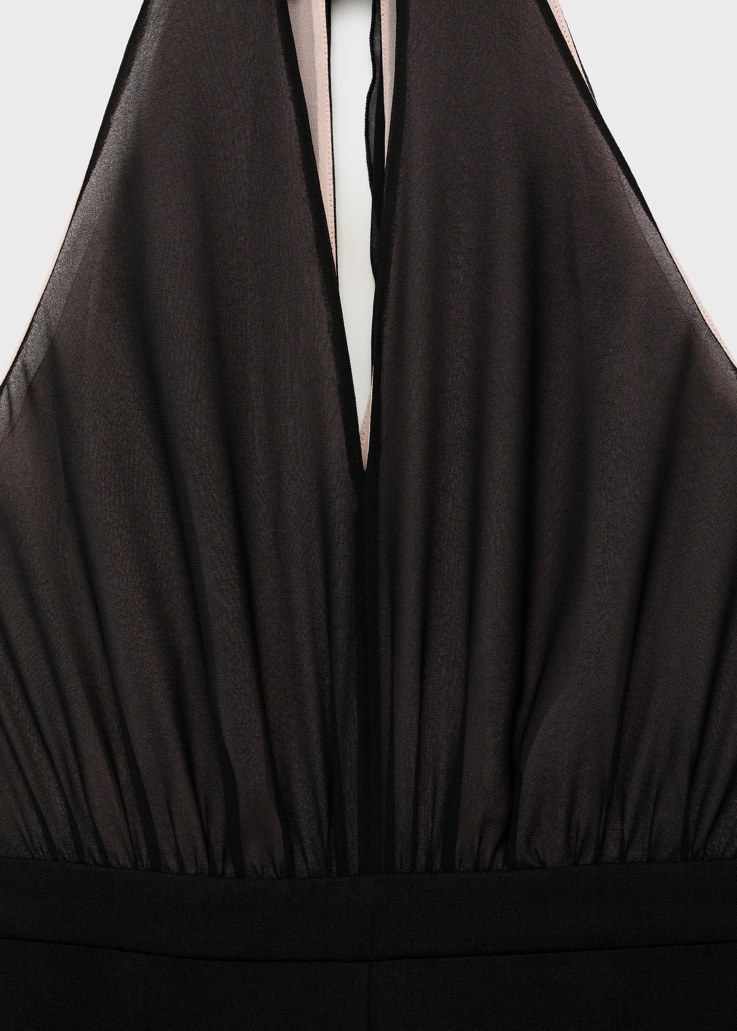 Halter Neck Jumpsuit With Scarf