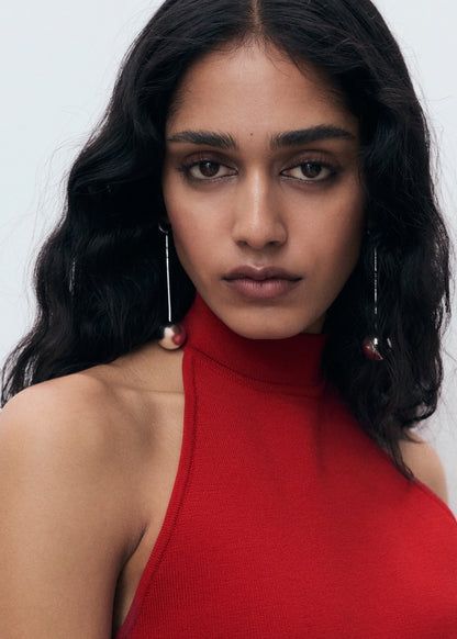 Halter Neck Knitted Dress