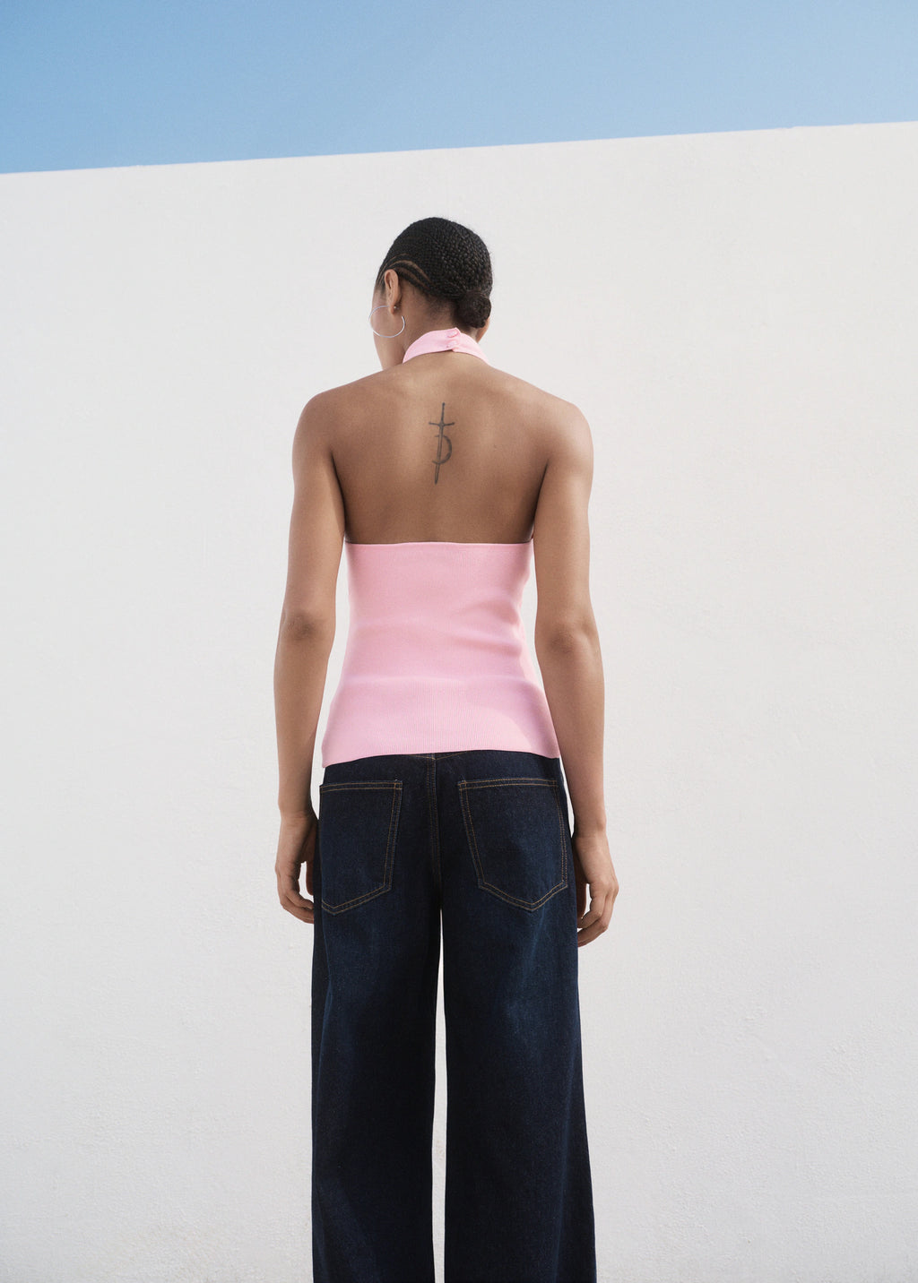 Halter Neck Knitted Top