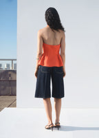 Halter Neck Peplum Waistcoat