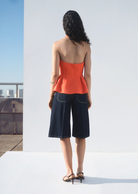 Halter Neck Peplum Waistcoat