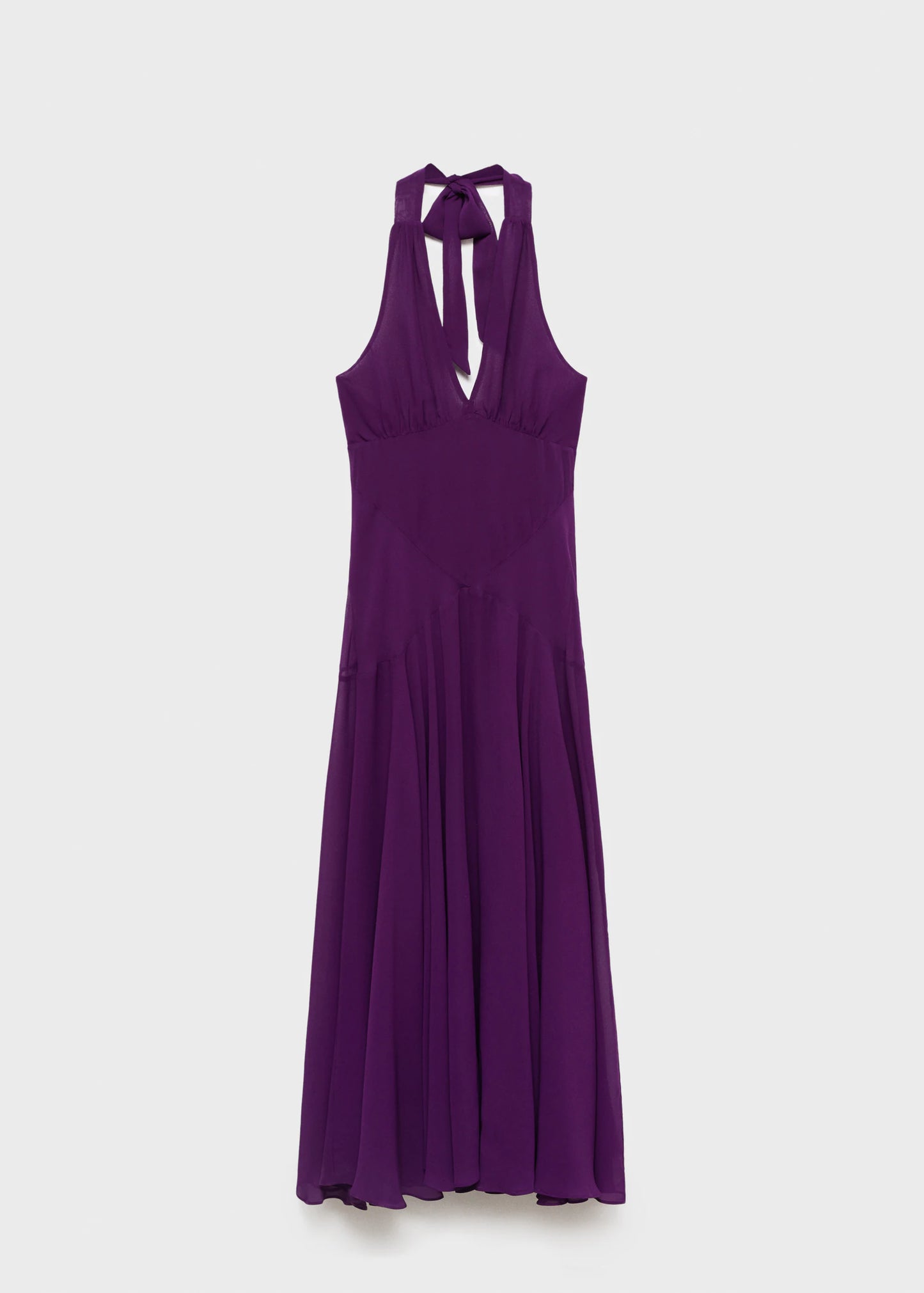 Halter Neck Pleated Dress