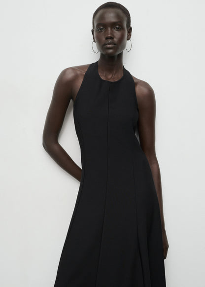 Halter Neck Pleated Dress