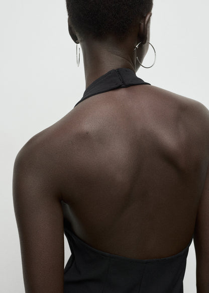 Halter Neck Pleated Dress