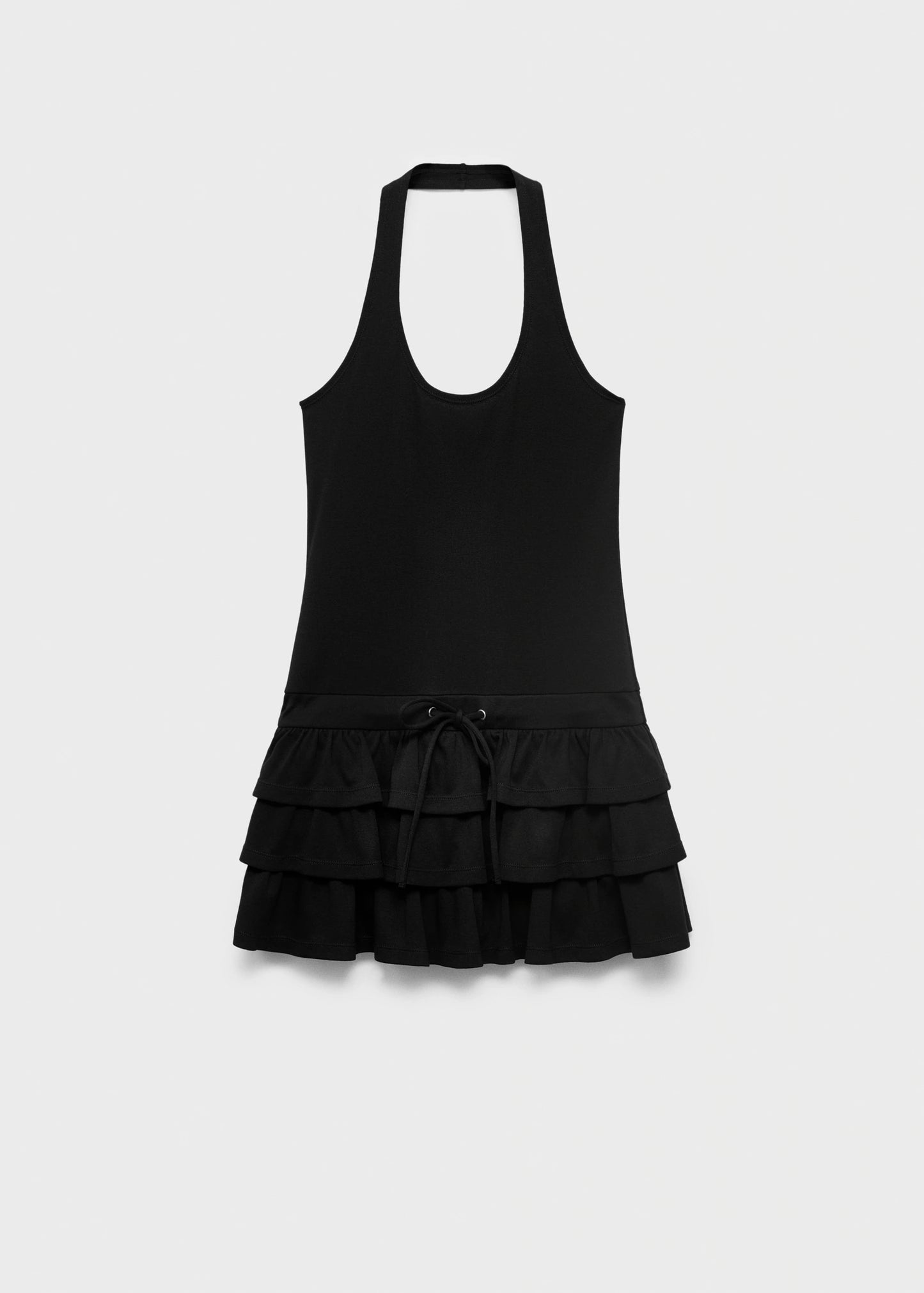 Halter Neck Ruffle Dress