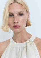 Halter Neck Top With Knot Detail