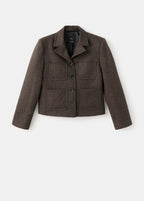 Heathered Wool Suit Blazer