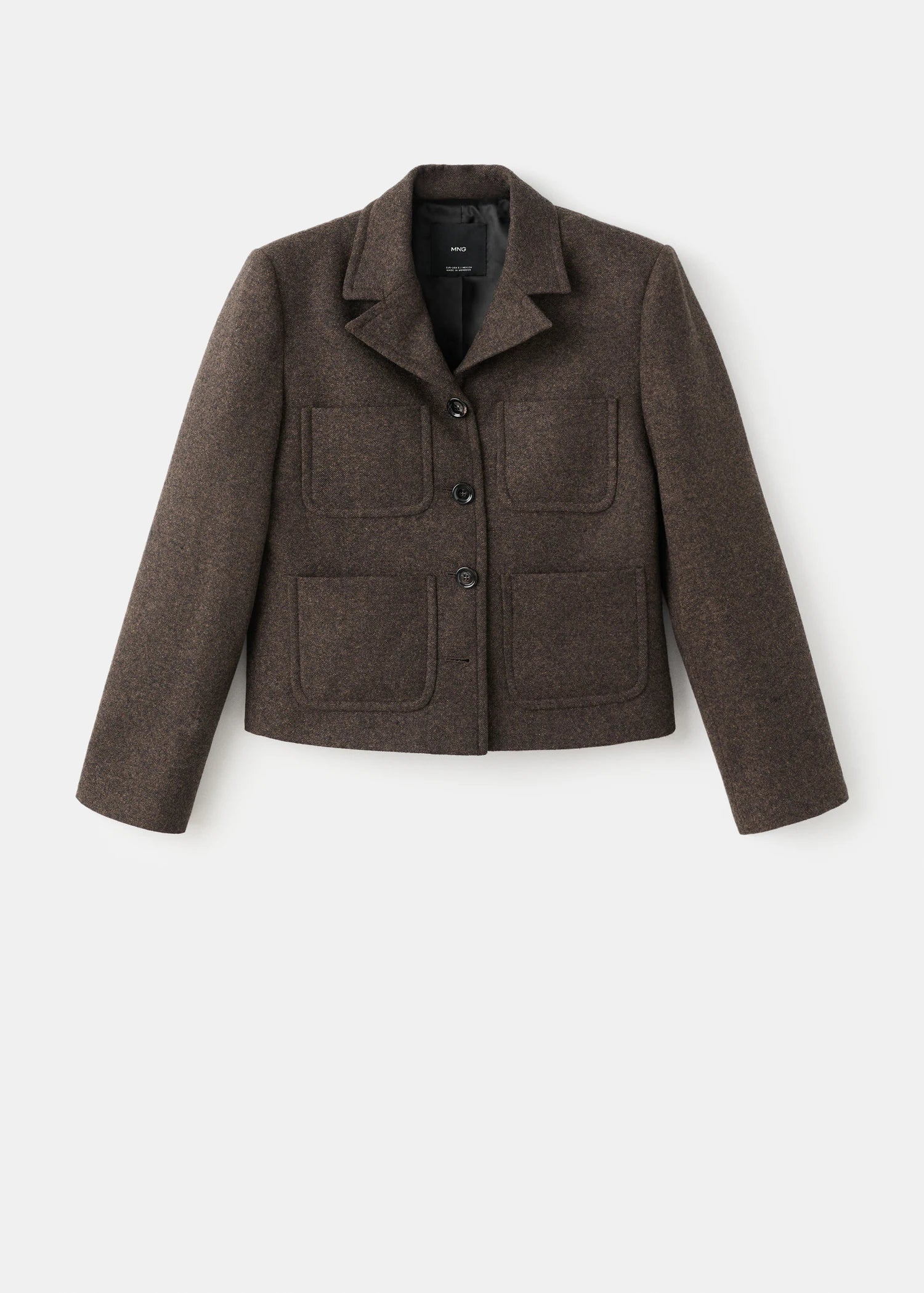 Heathered Wool Suit Blazer