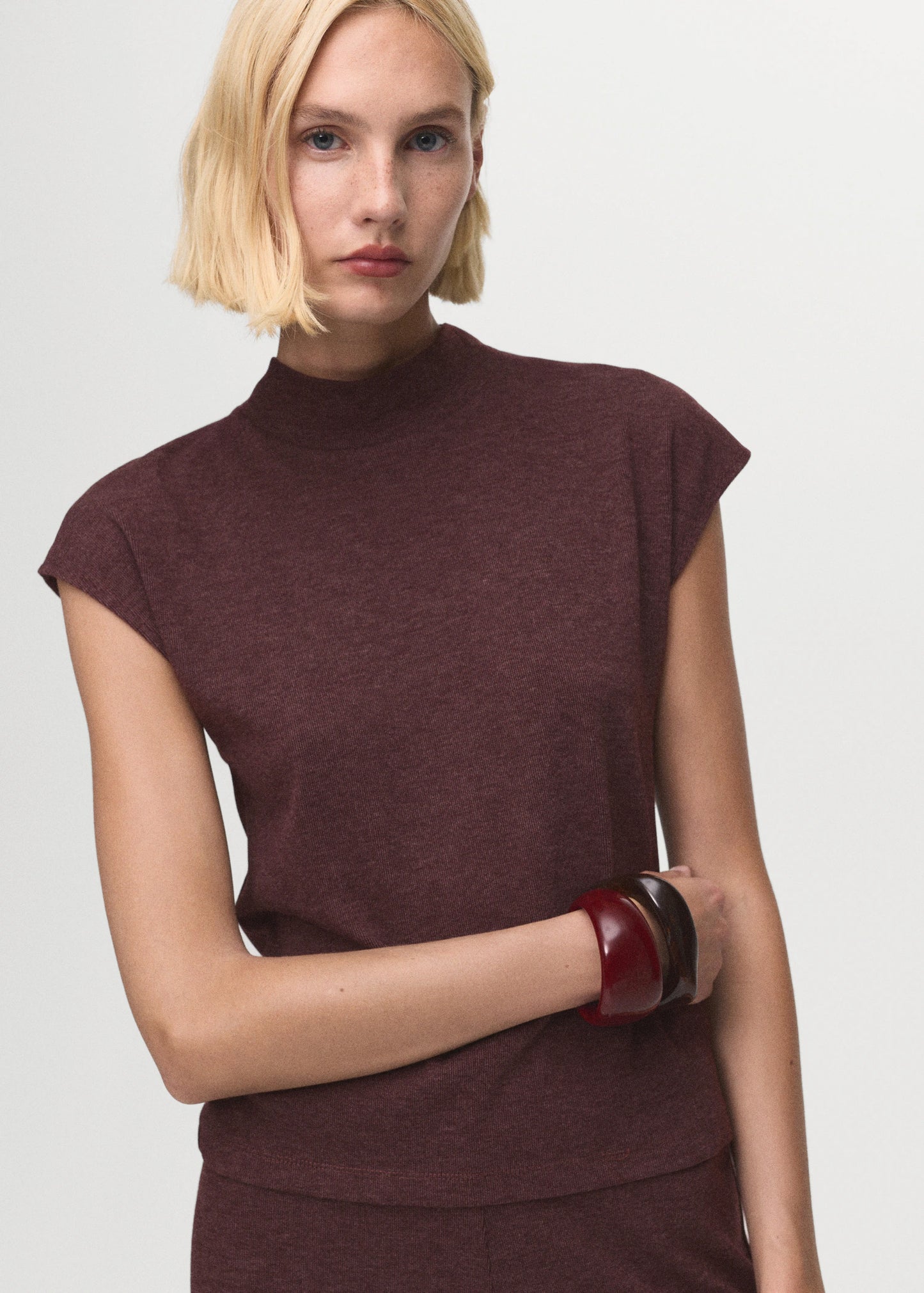 High Collar T Shirt
