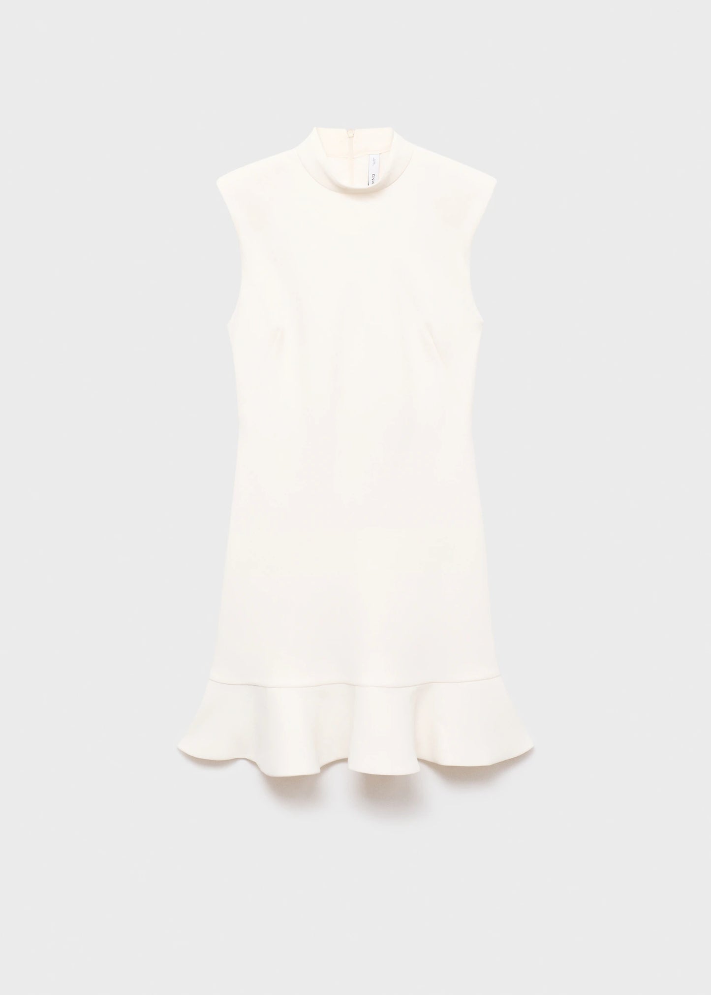 High Neck Dress With Ruffle