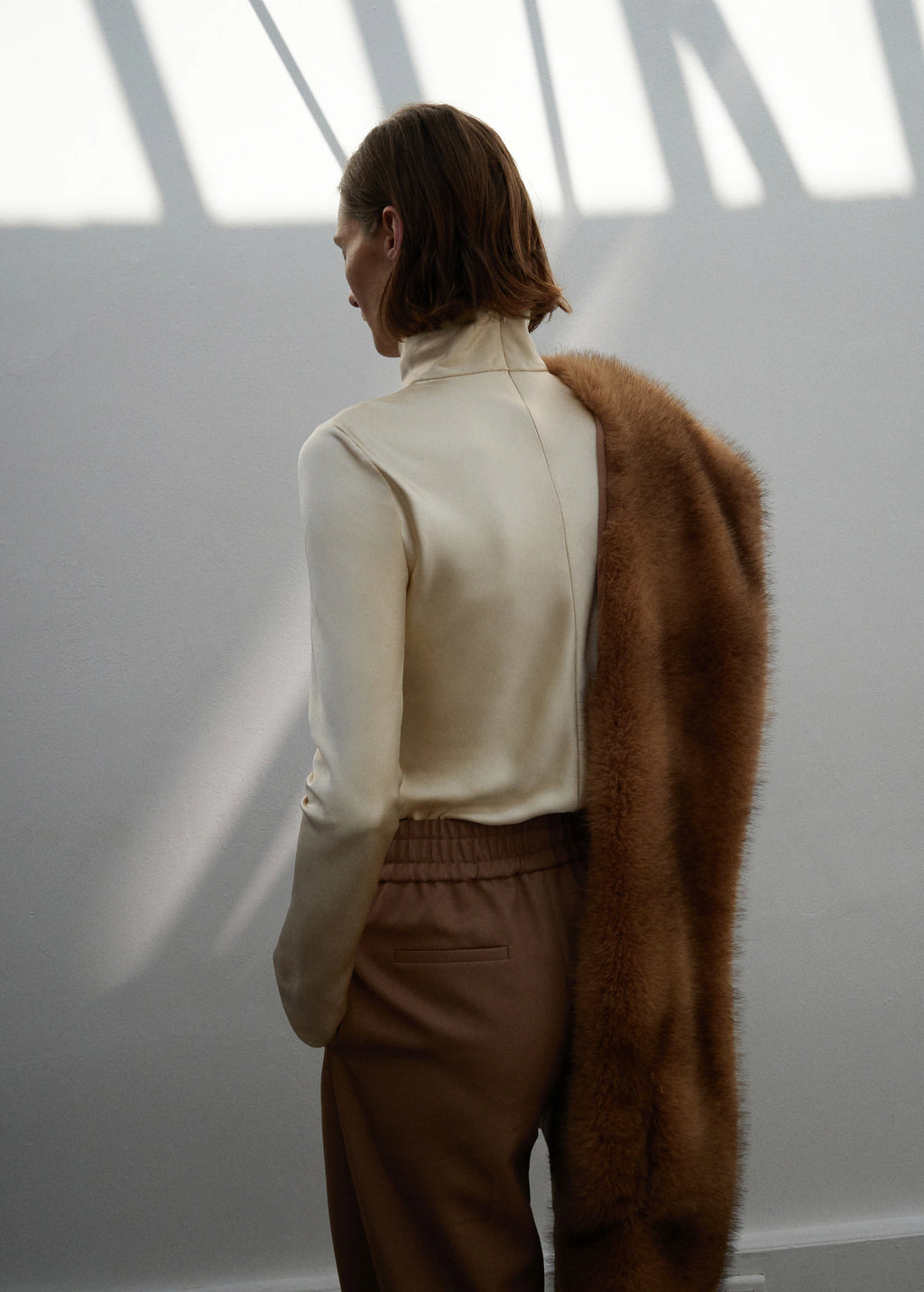 High Neck Satin Blouse