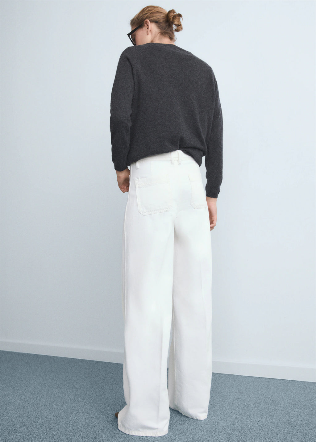 High Rise Wide Leg  Jeans With Pockets