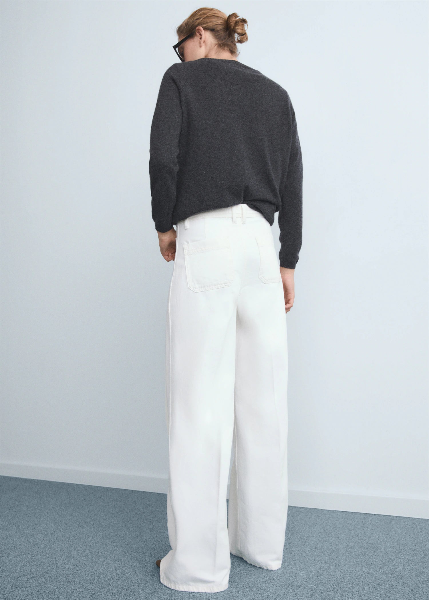 High Rise Wide Leg  Jeans With Pockets