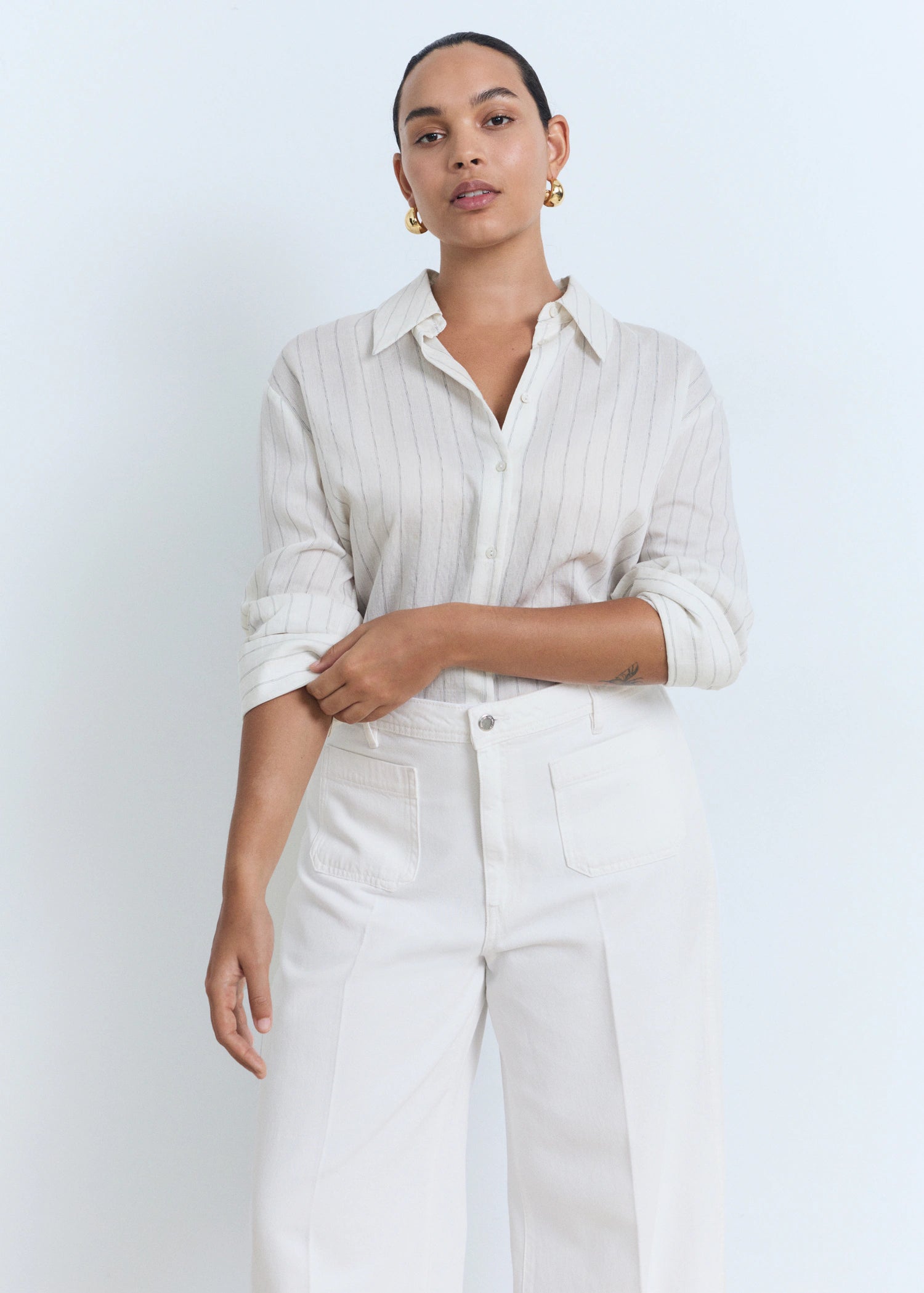 High Rise Wide Leg  Jeans With Pockets