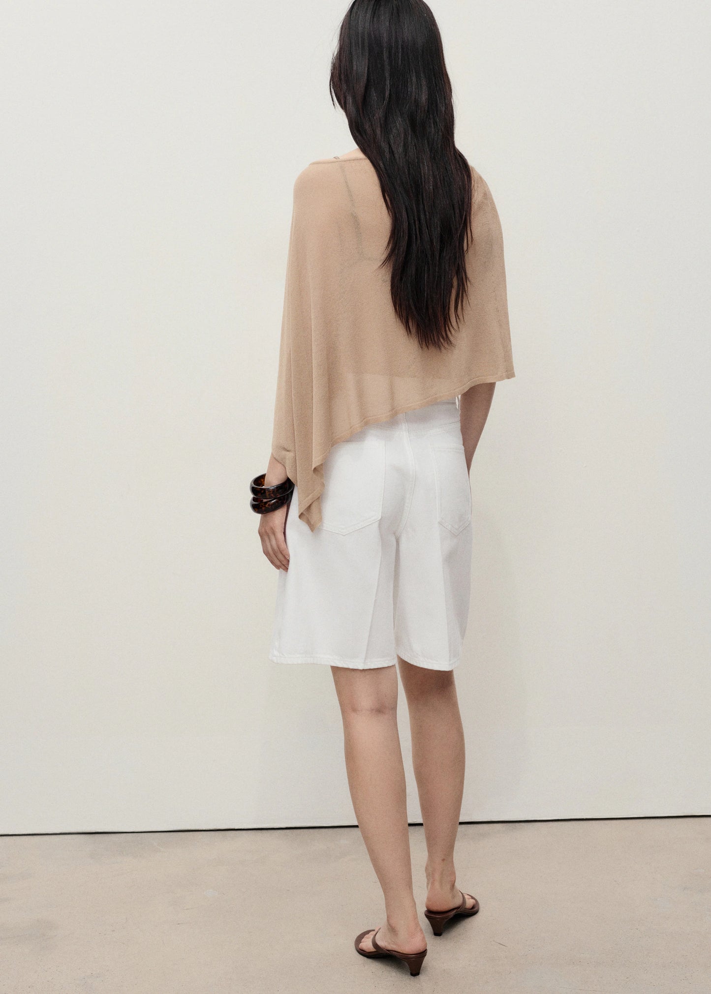 High Waist Straight Fit Denim Shorts