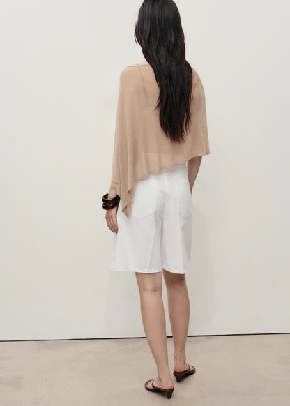 High Waist Straight Fit Denim Shorts