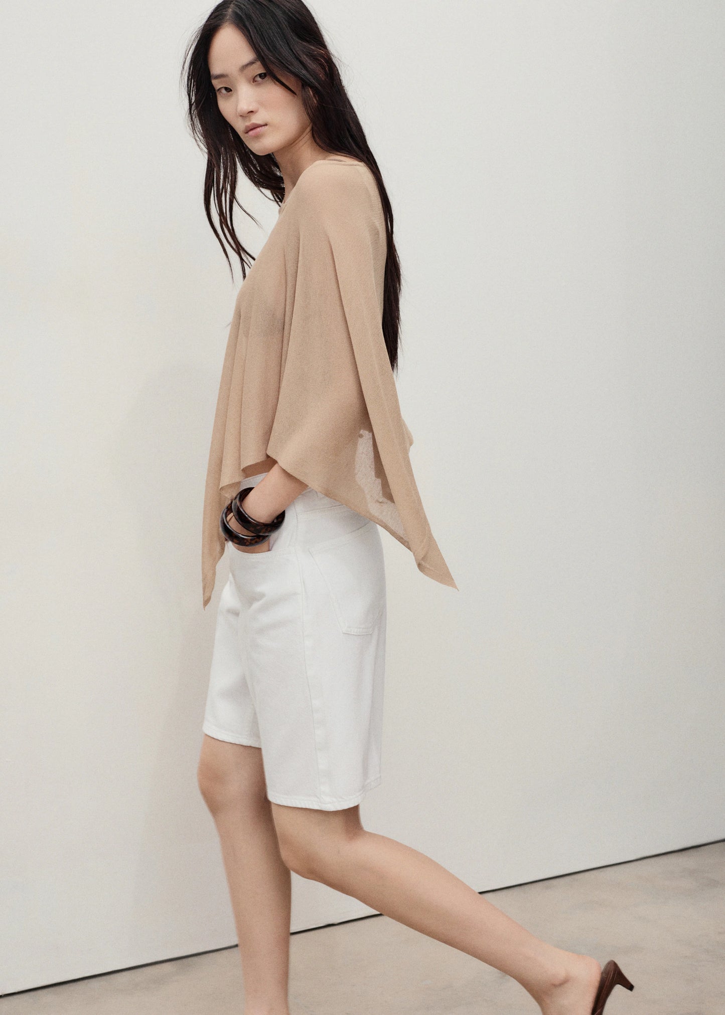 High Waist Straight Fit Denim Shorts