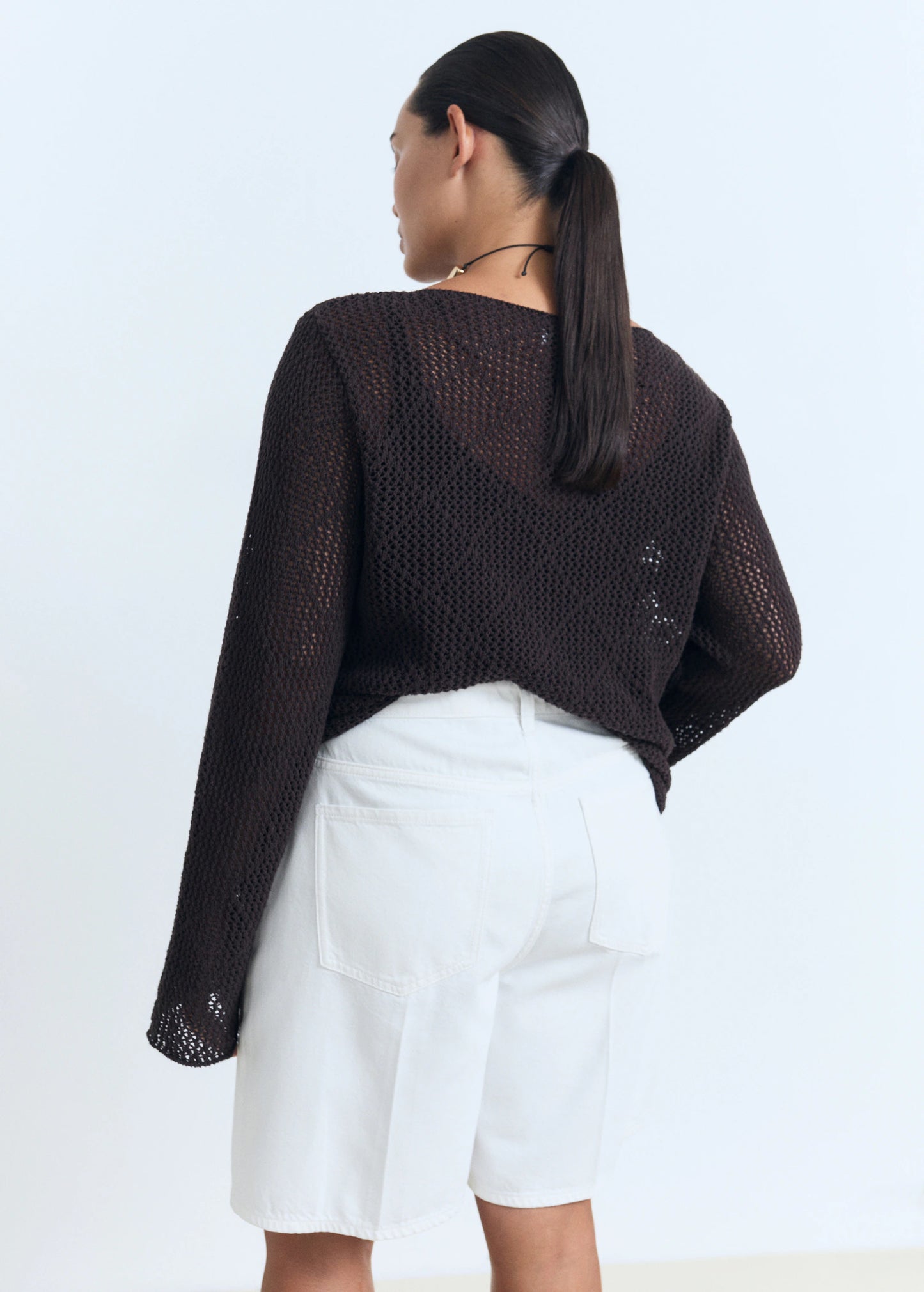 High Waist Straight Fit Denim Shorts