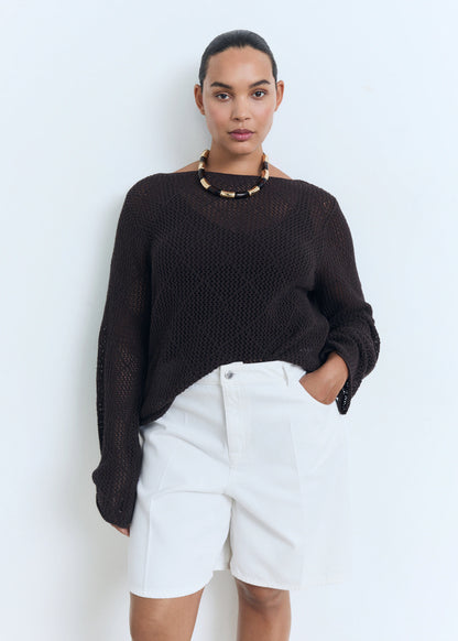 High Waist Straight Fit Denim Shorts