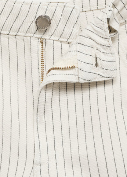 High Waist Straight Fit Denim Shorts