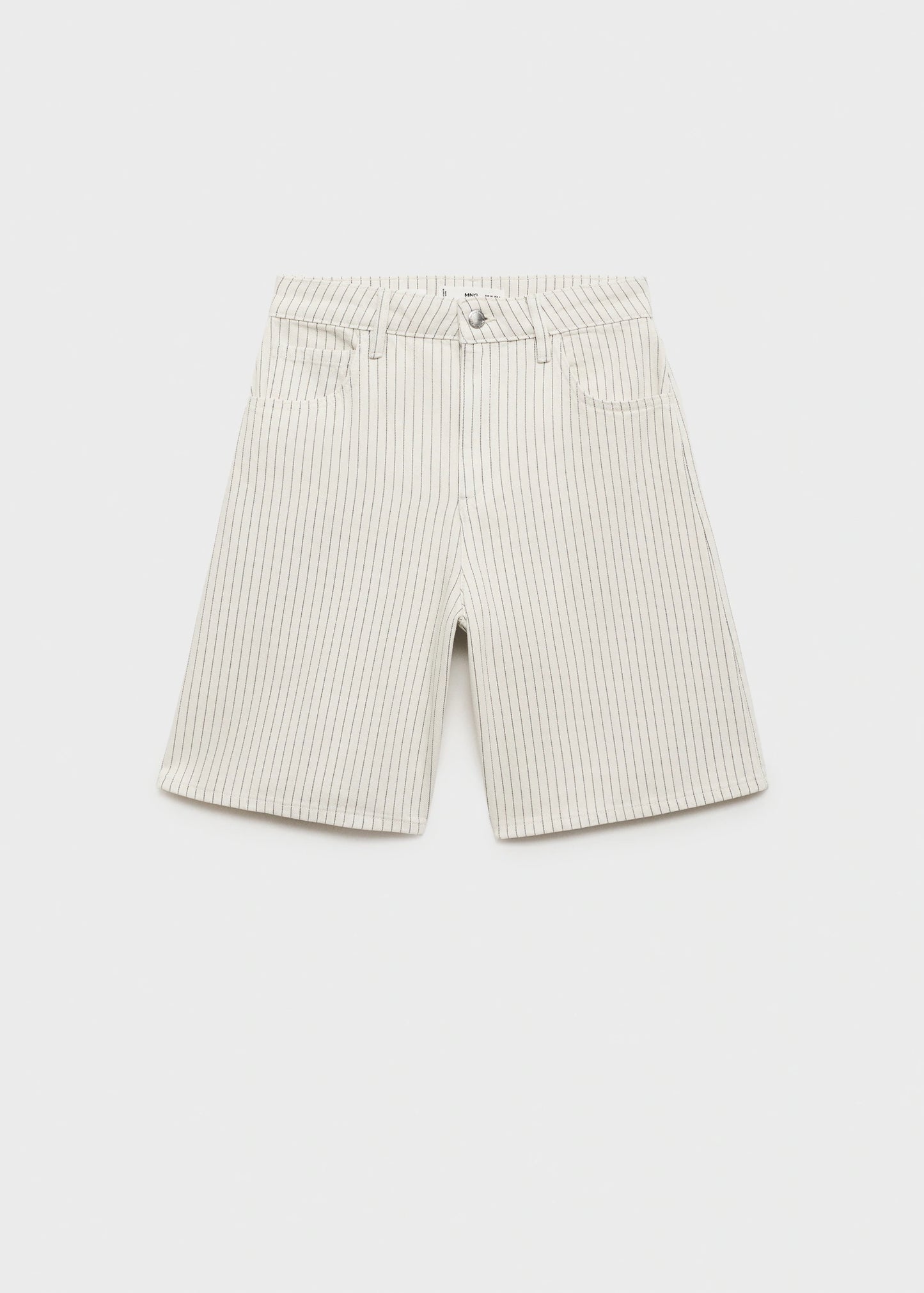 High Waist Straight Fit Denim Shorts