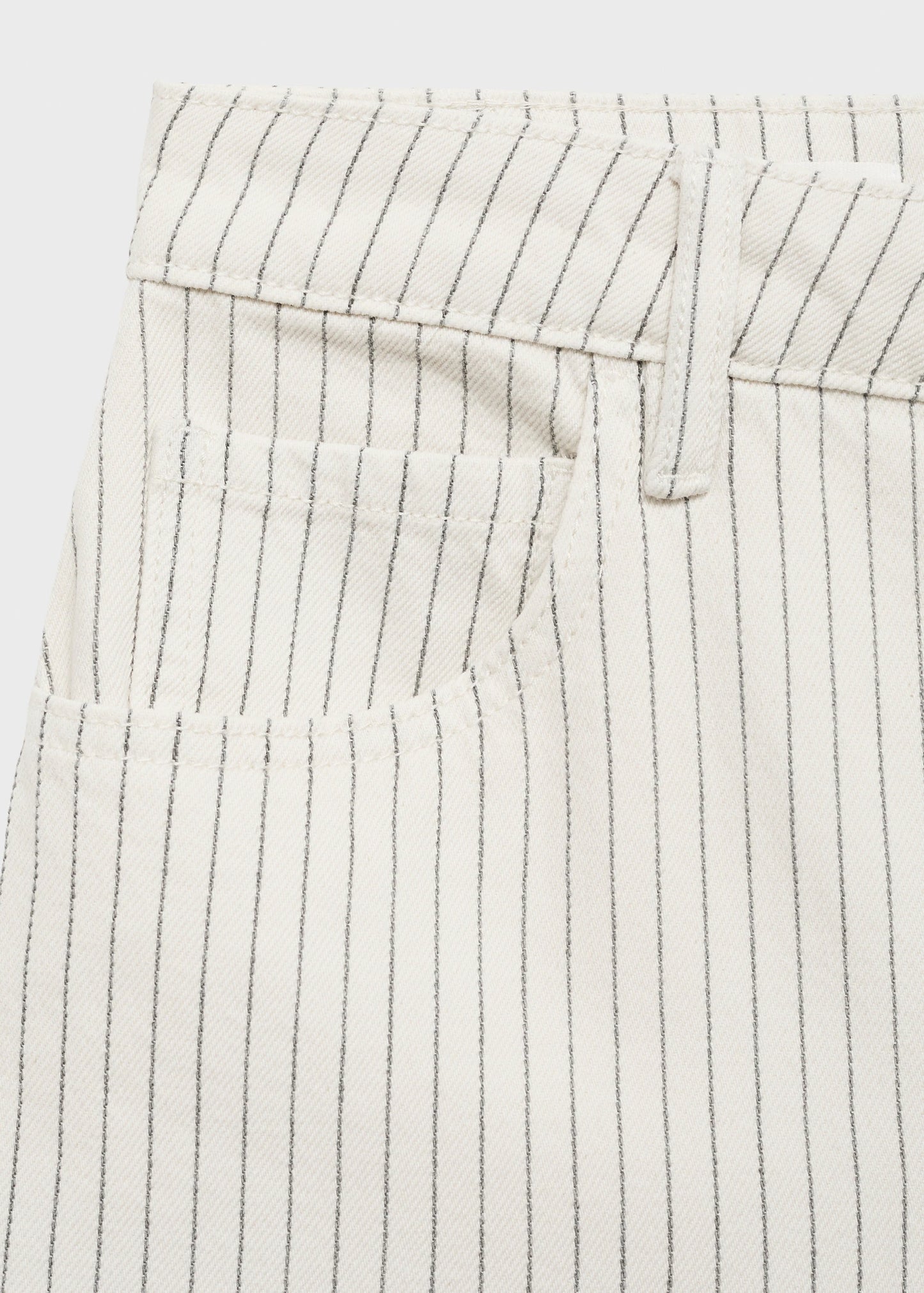 High Waist Straight Fit Denim Shorts