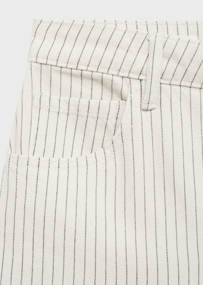 High Waist Straight Fit Denim Shorts