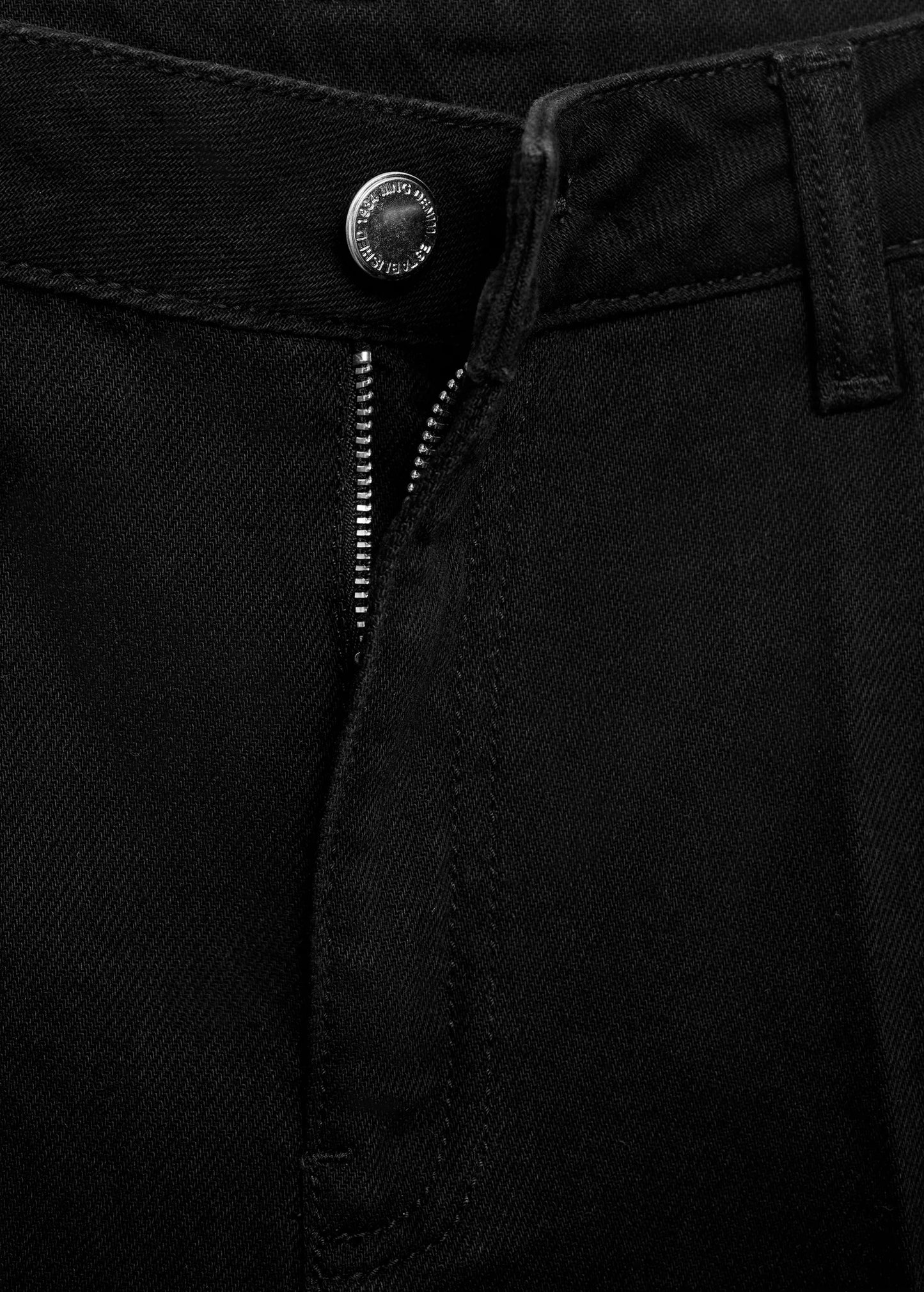 High Waist Straight Fit Denim Shorts