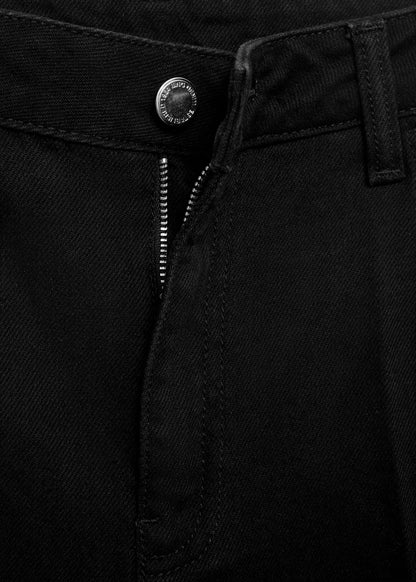 High Waist Straight Fit Denim Shorts