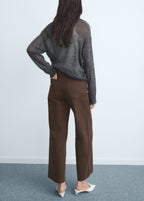 High Waist Wide Leg Jeans With Seams