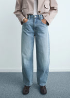 High Waisted Barrel Jeans