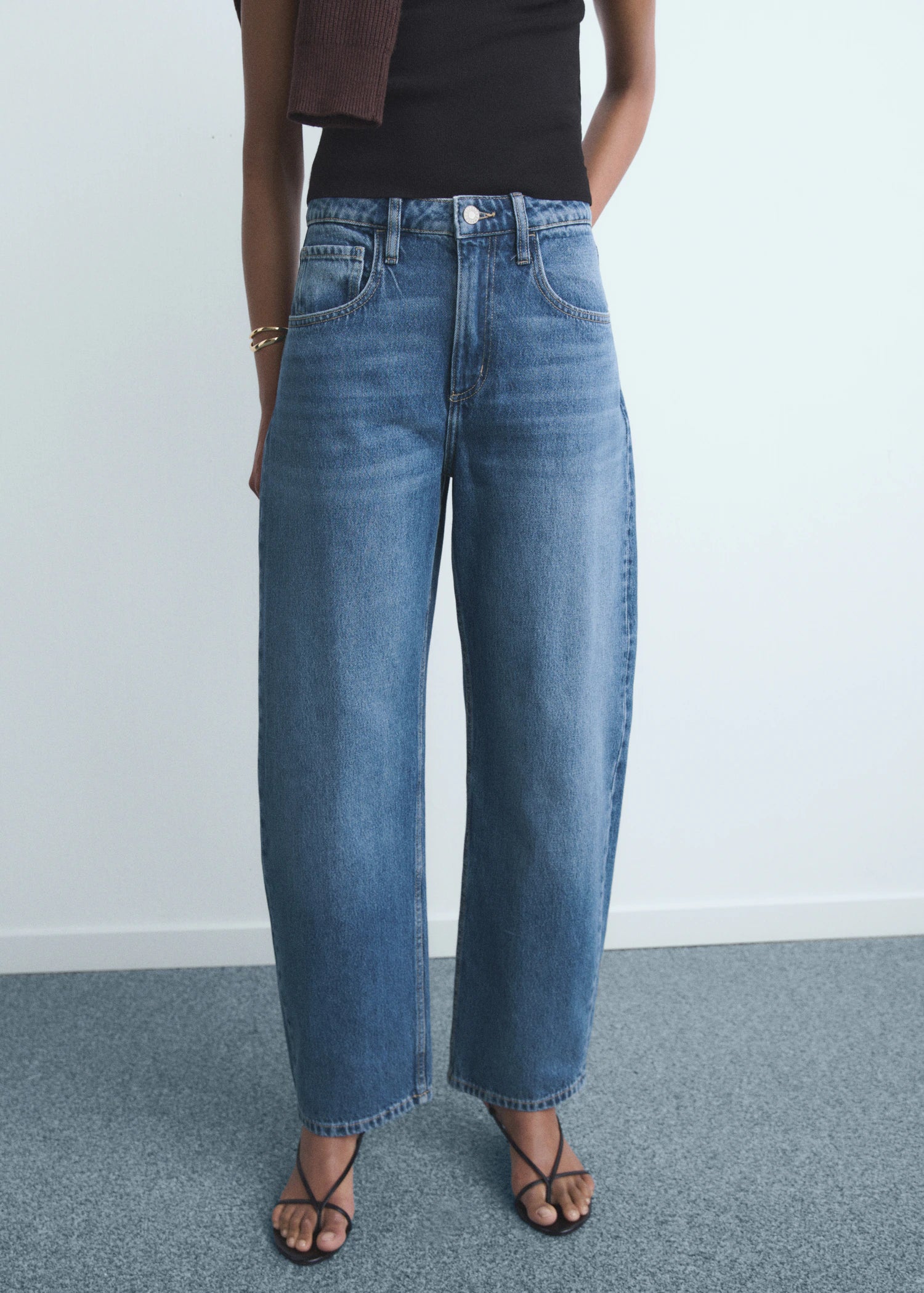 High Waisted Barrel Jeans