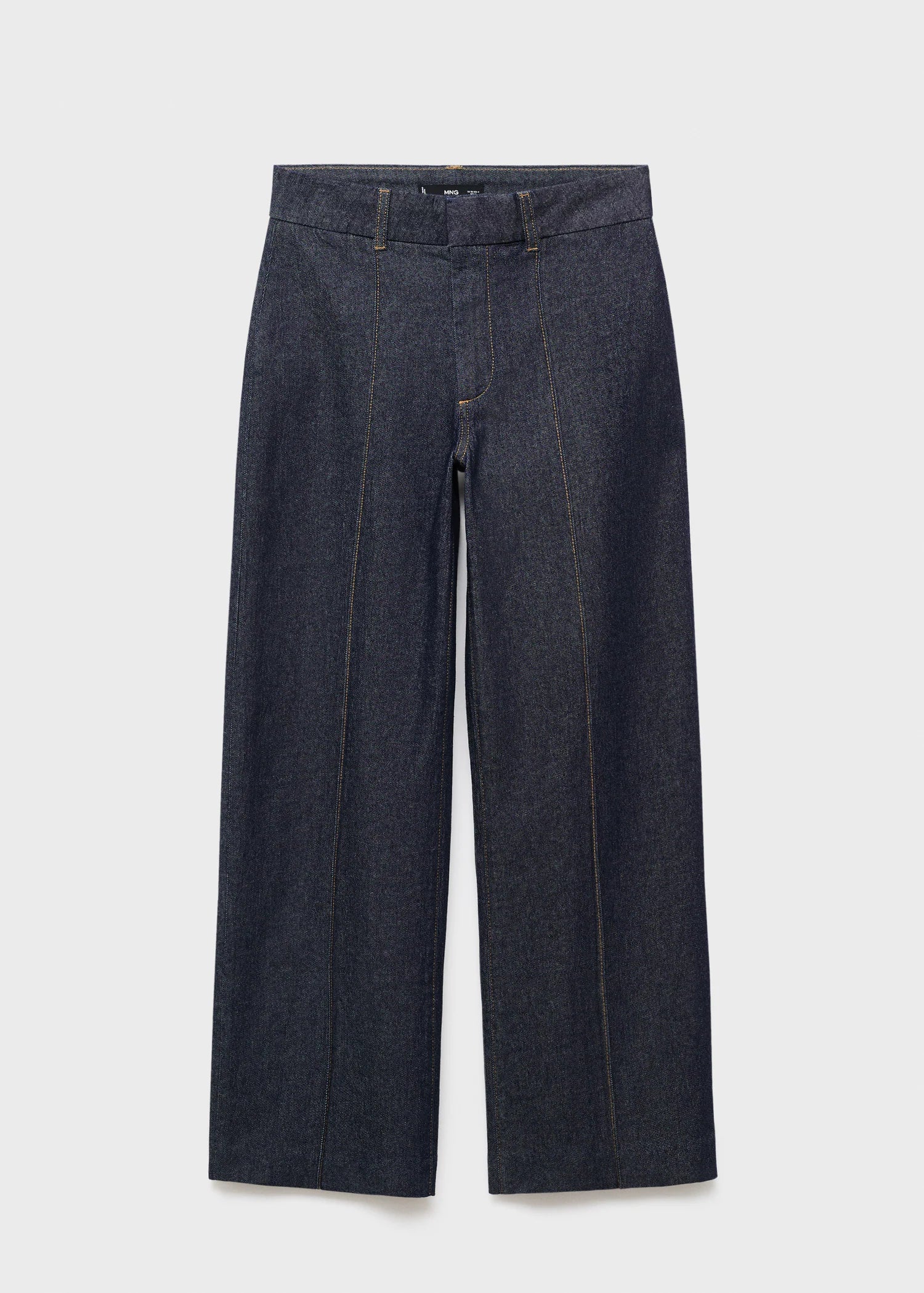 High Waisted Culotte Jeans With Stitching