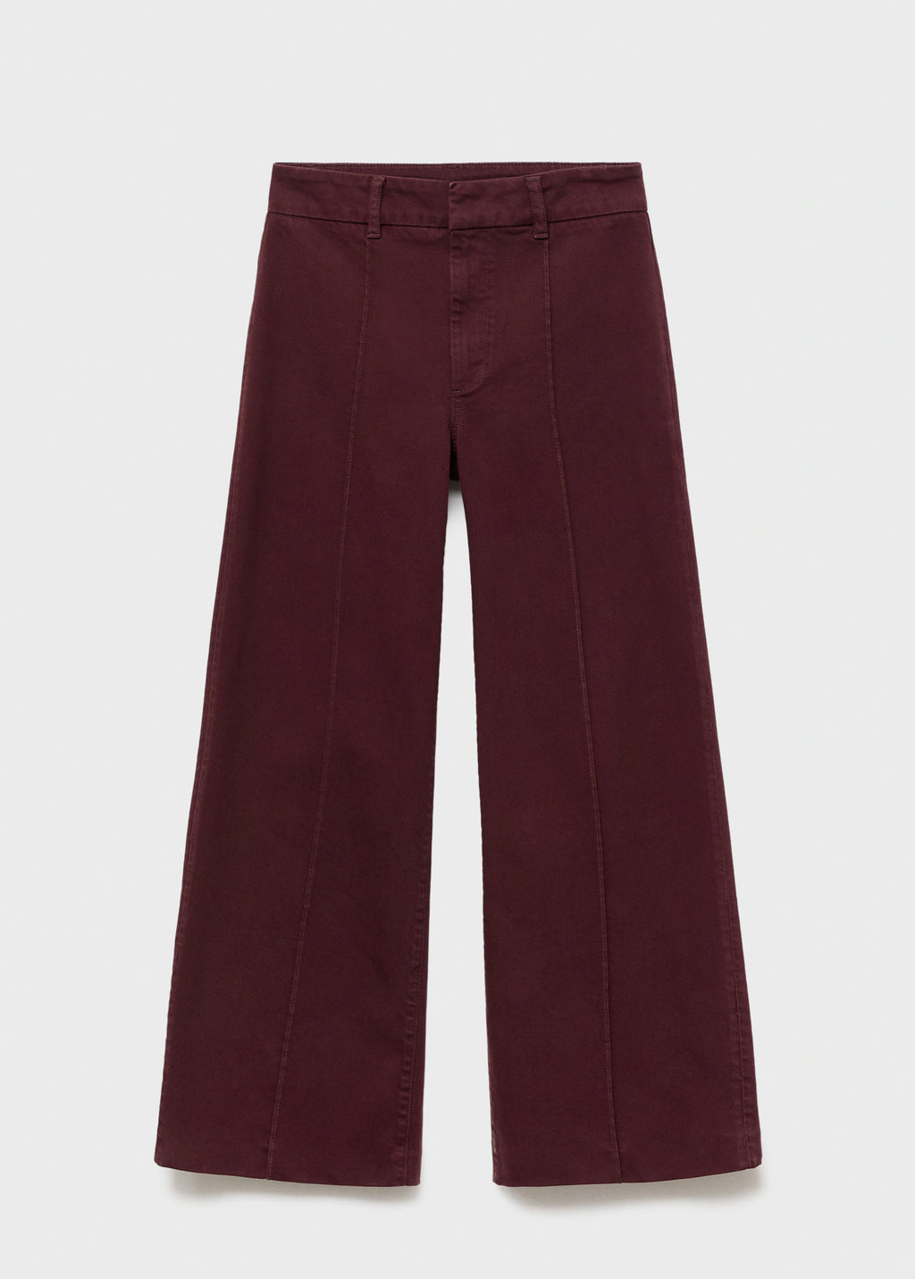 High Waisted Wide Leg Jeans With Stitching