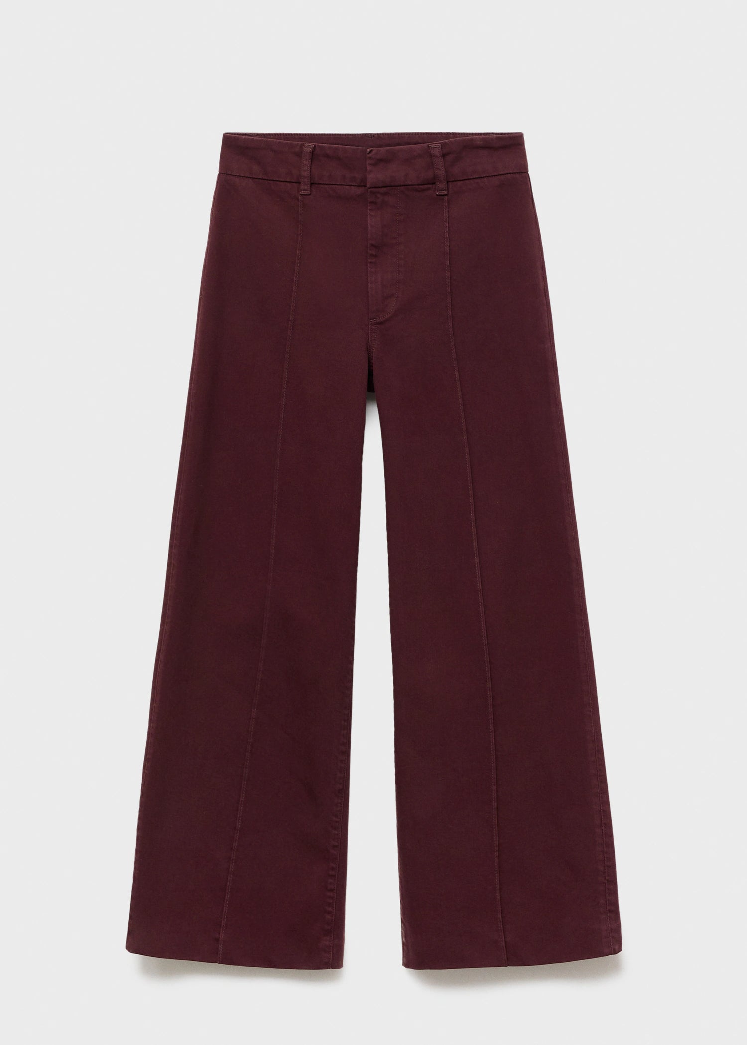 High Waisted Wide Leg Jeans With Stitching