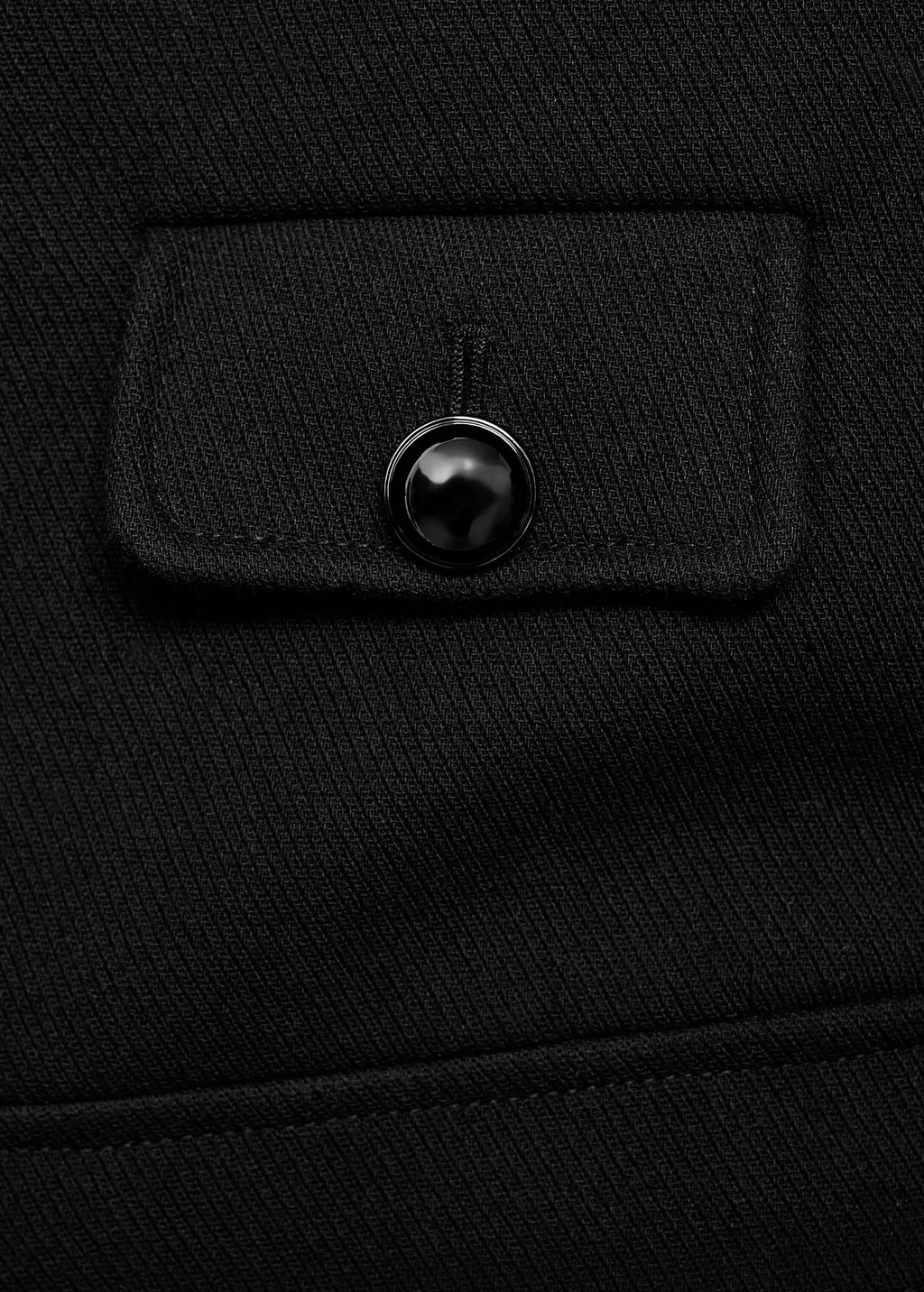 Jacket With Jewel Button Strip Collar