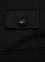 Jacket With Jewel Button Strip Collar