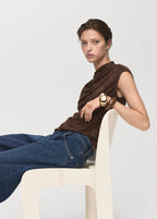 Jacquard Floral Print Top