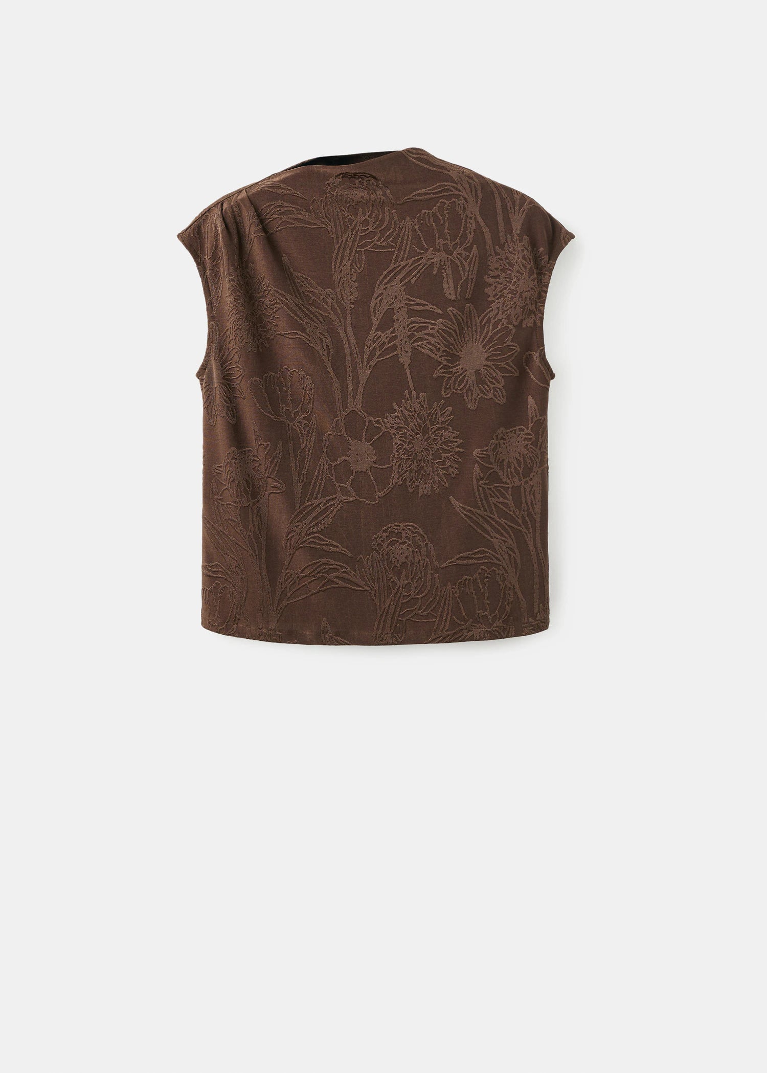 Jacquard Floral Print Top