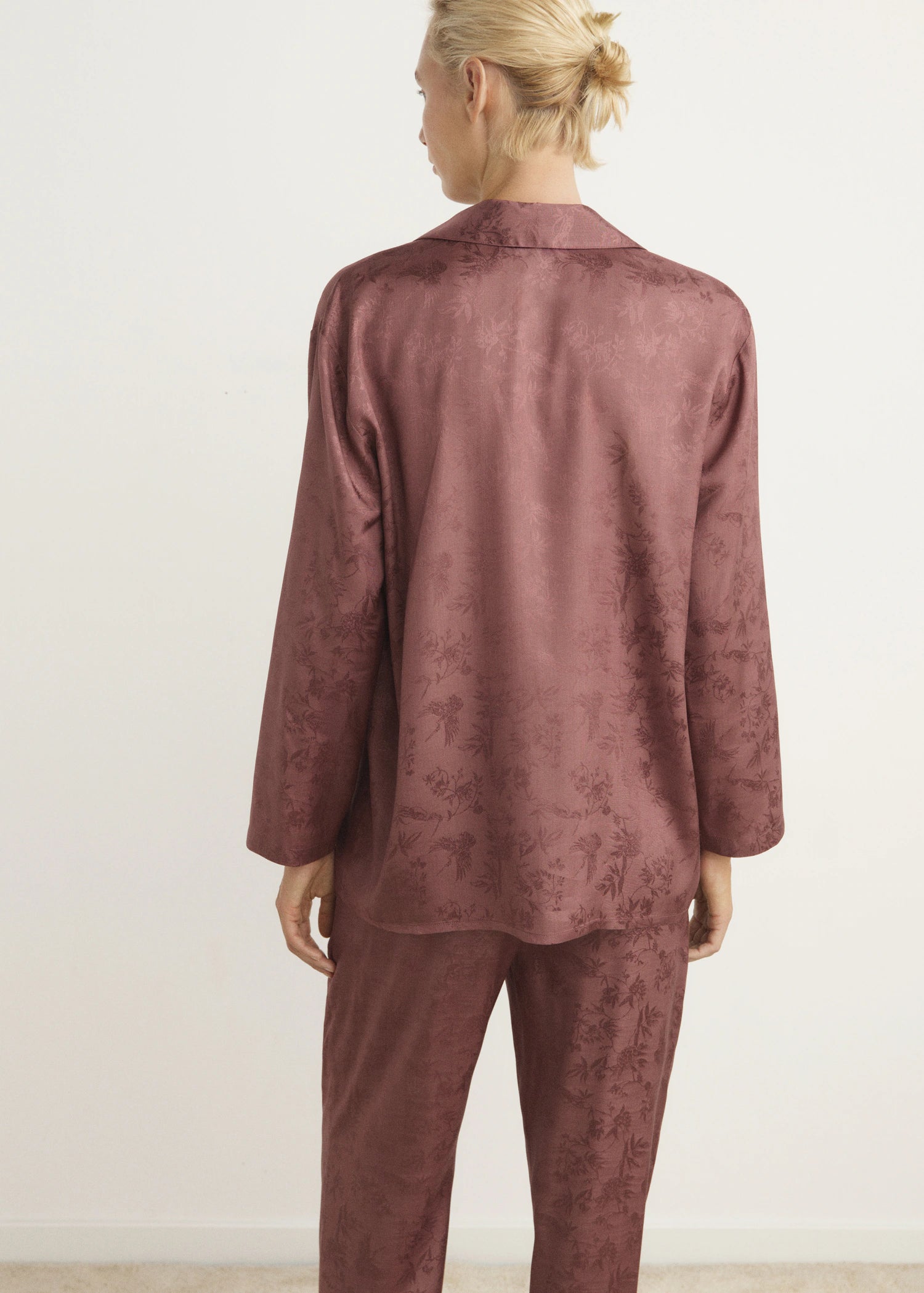 Jacquard Satin Pyjama Shirt