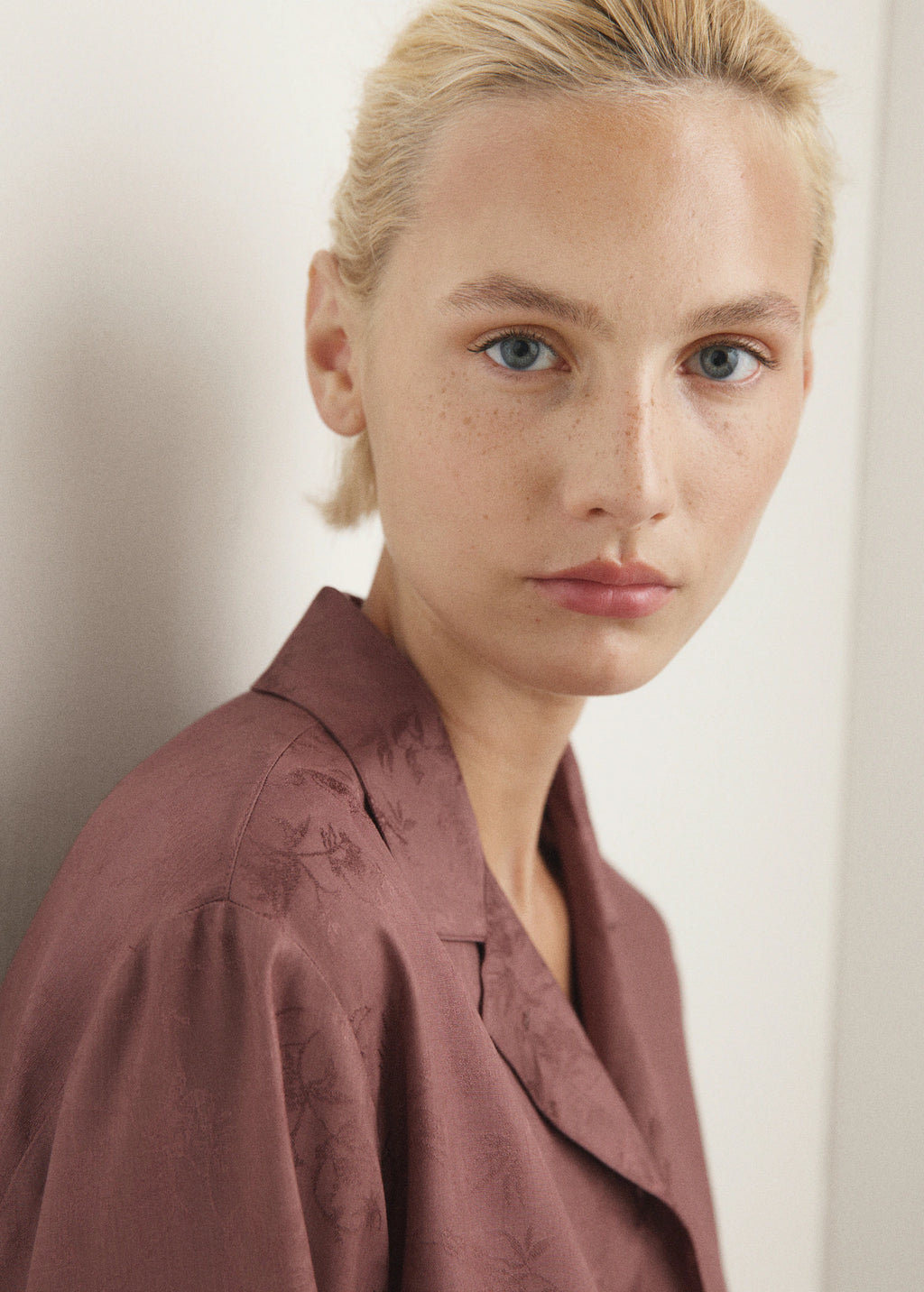 Jacquard Satin Pyjama Shirt