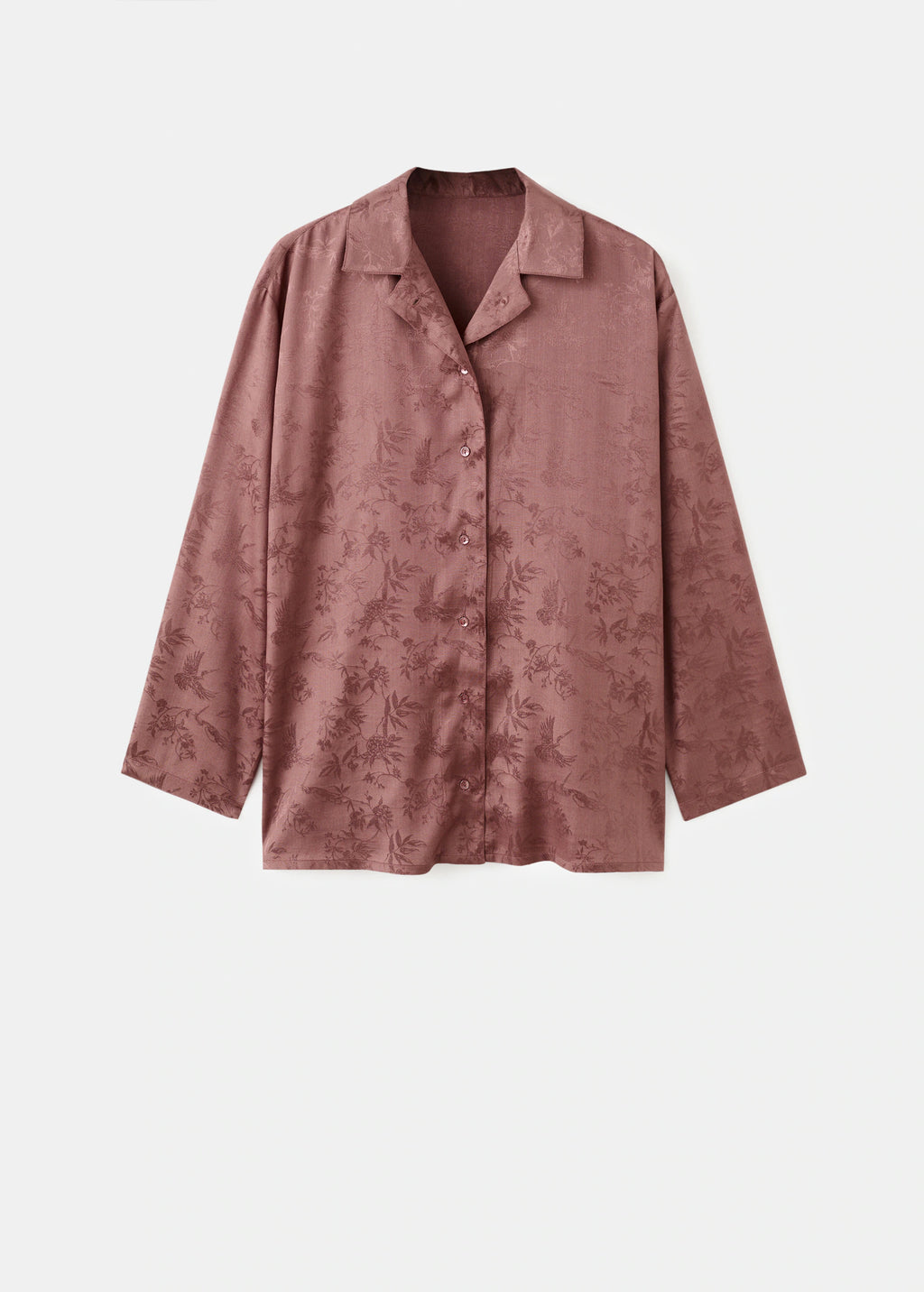 Jacquard Satin Pyjama Shirt