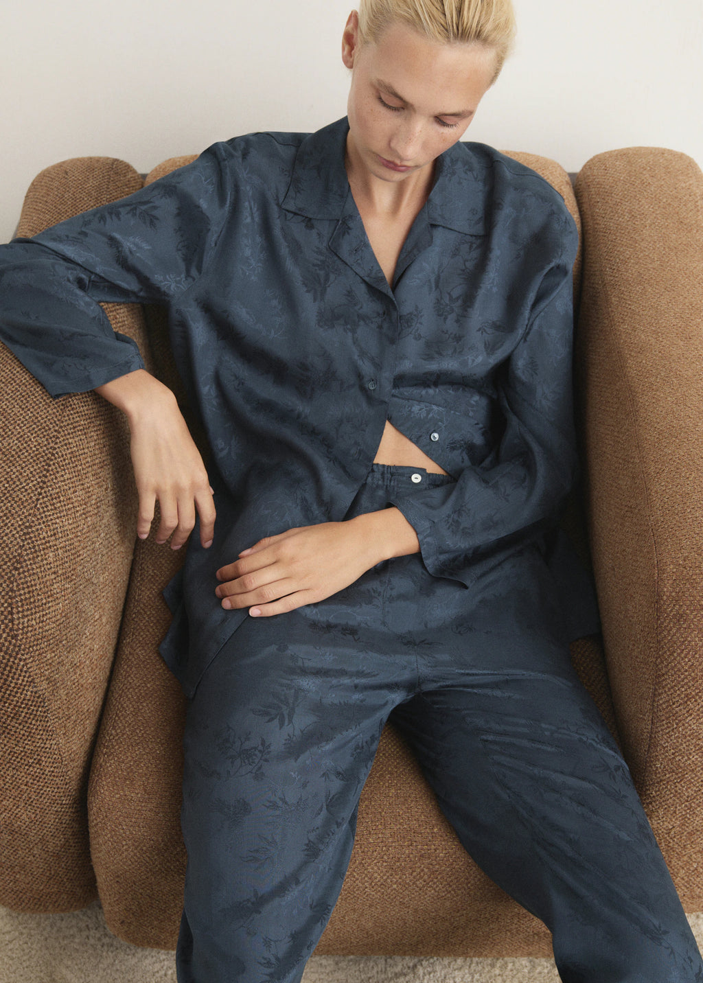 Jacquard Satin Pyjama Trousers