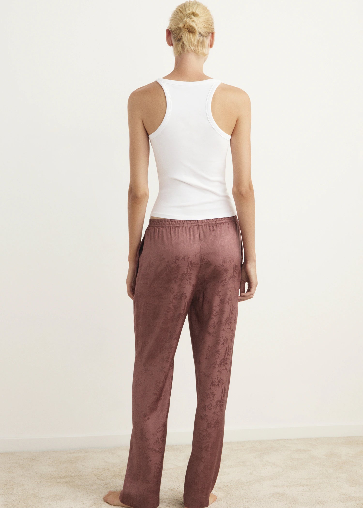 Jacquard Satin Pyjama Trousers