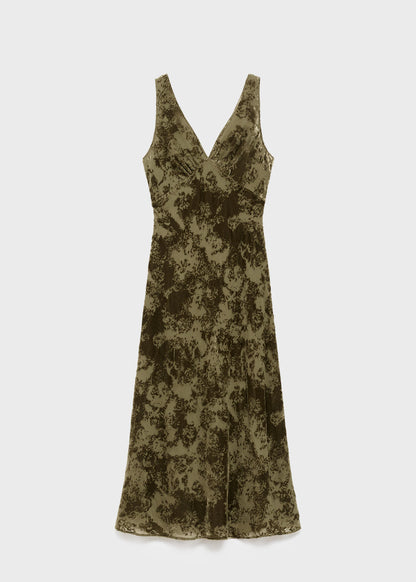 Jacquard V Neck Dress