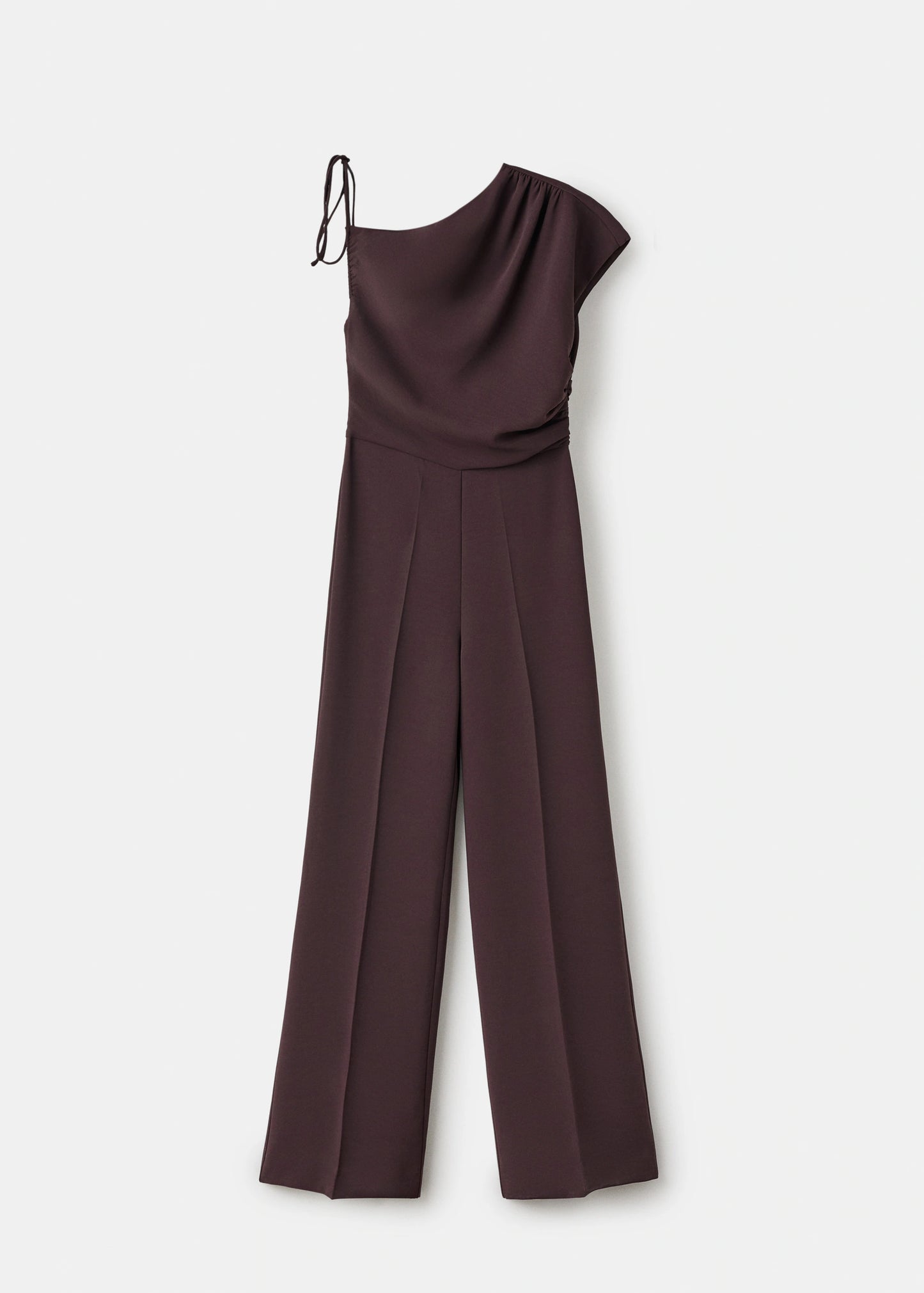 Jumpsuit With Asymmetrical Neck And Bow