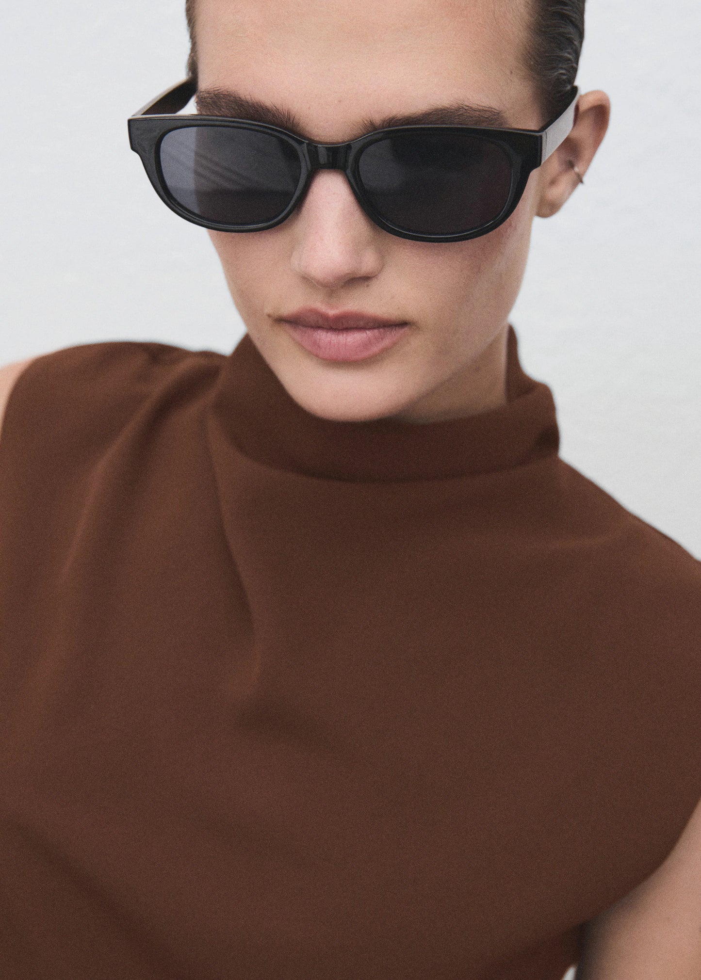 Jumpsuit With Draped Neck And Belt