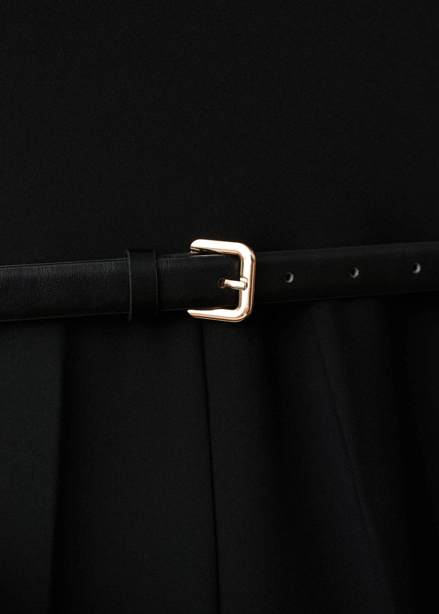 Jumpsuit With Draped Neck And Belt